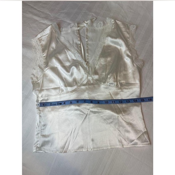 Commense Lace Trim Satin Skirt Set - Picture 4 of 5